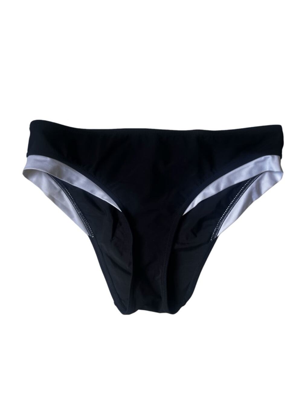 Sophina FigLeaves Monochrome Black Women's Swim Bikini Bottom size 12